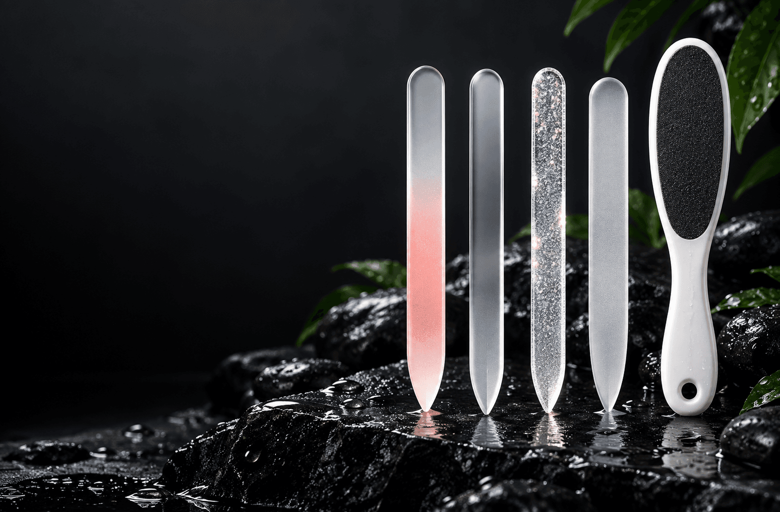 Premium glass nail file collection